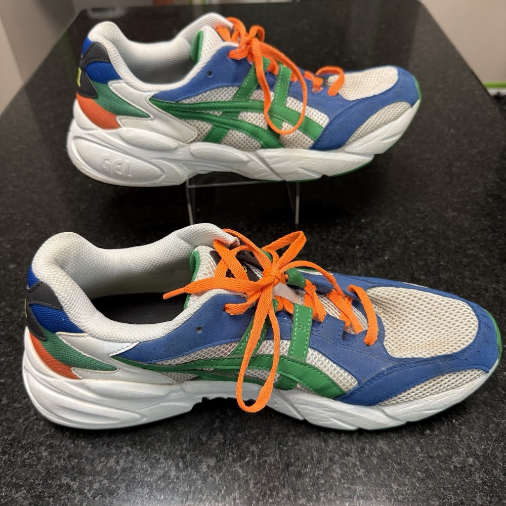 👟 ASICS GEL BND Mens 11.5 White Blue Green Orange Dad Chunky Sneakers 1021A145 - Picture 8 of 8